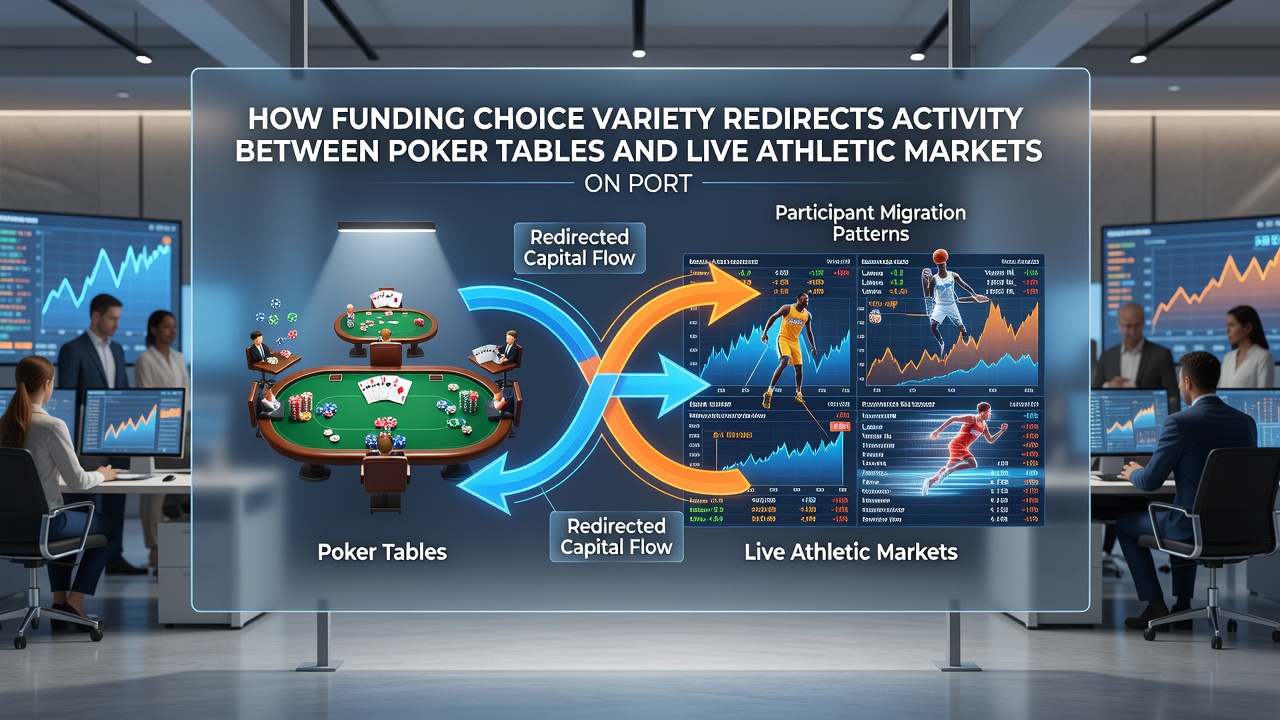 Grafik mit Zahlungsflüssen zwischen Poker und Sportwetten auf mobilen Geräten